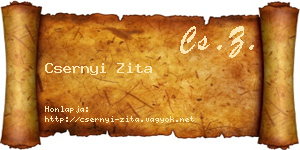 Csernyi Zita névjegykártya
